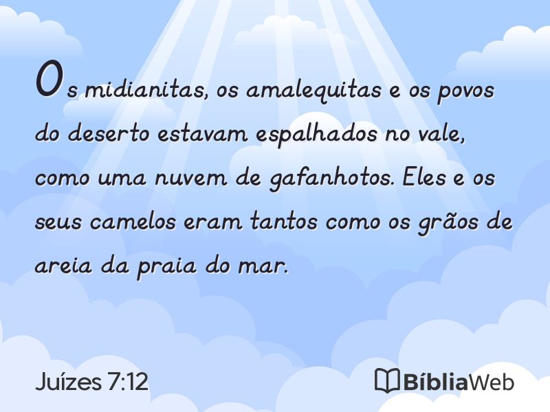 Juízes 7:12 em imagem para compartilhar