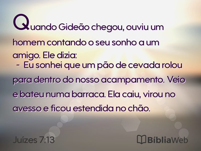Juízes 7:13 em imagem para compartilhar