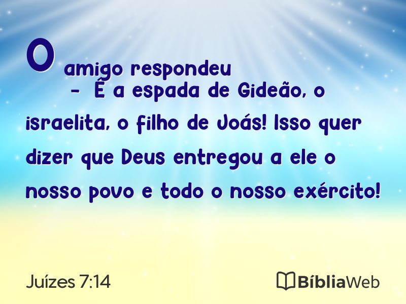 Juízes 7:14 em imagem para compartilhar