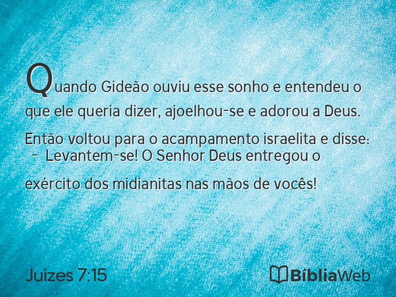 Juízes 7:15 em imagem para compartilhar