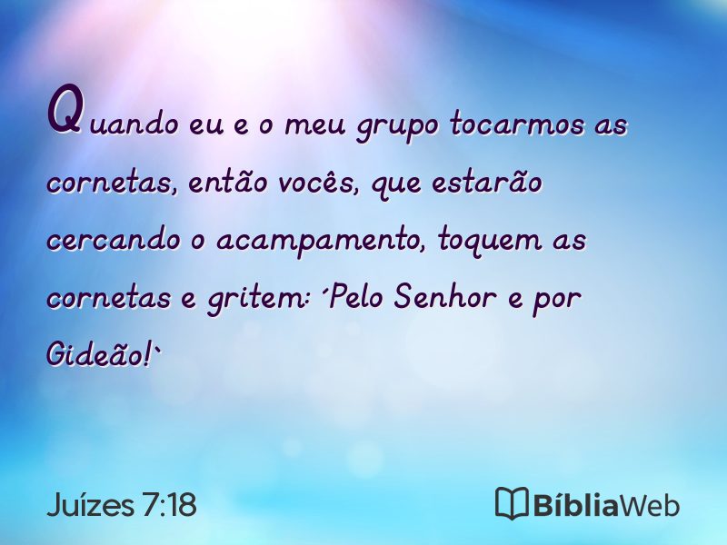 Juízes 7:18 em imagem para compartilhar