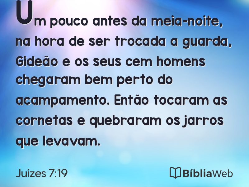 Juízes 7:19 em imagem para compartilhar