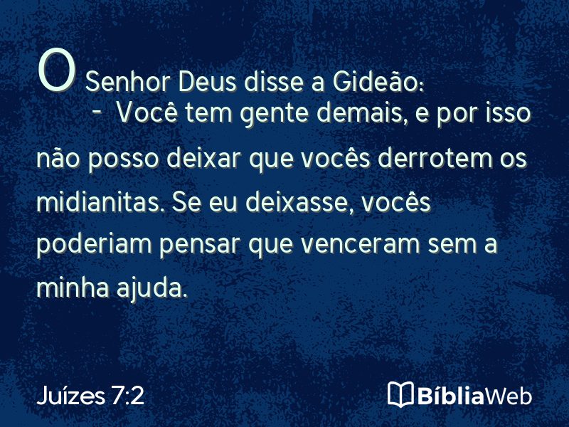 Juízes 7:2 em imagem para compartilhar