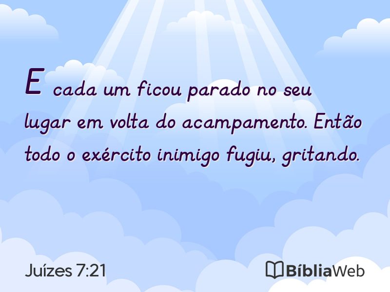 Juízes 7:21 em imagem para compartilhar