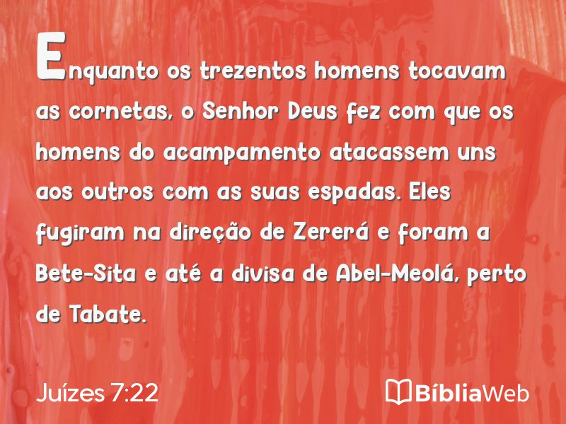 Juízes 7:22 em imagem para compartilhar