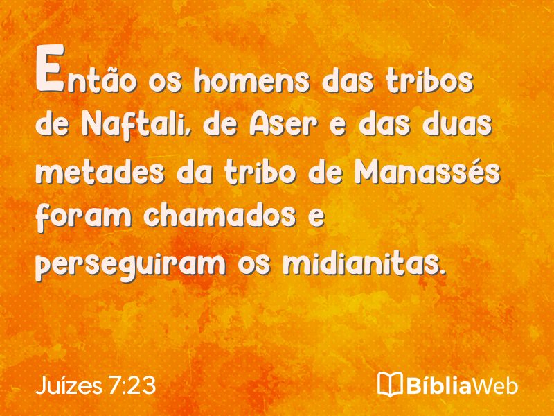 Juízes 7:23 em imagem para compartilhar