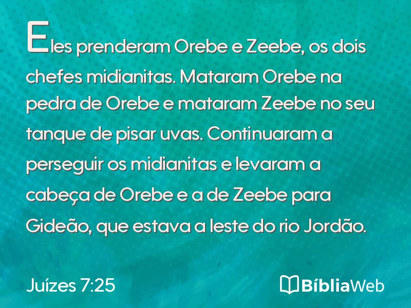 Juízes 7:25 em imagem para compartilhar