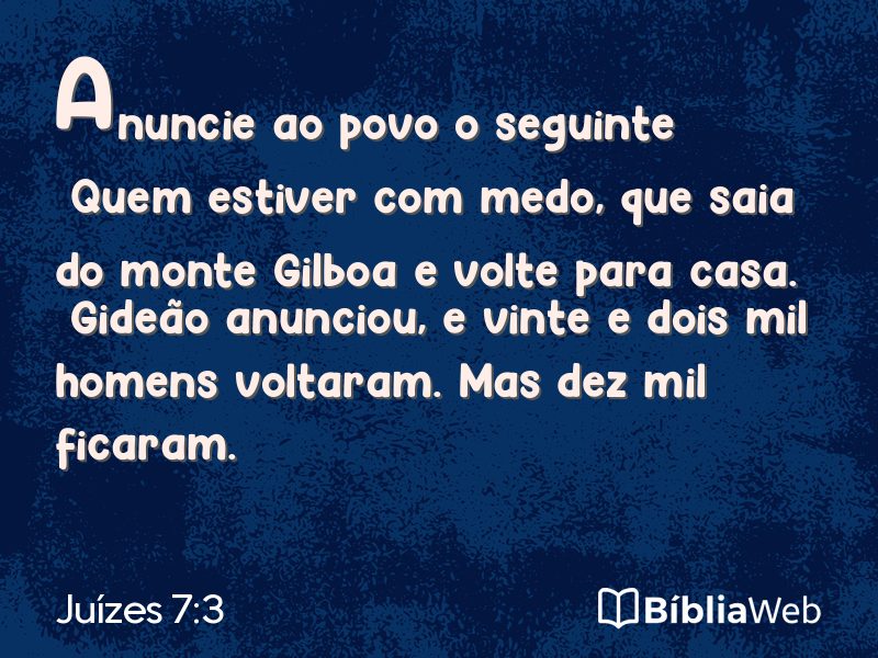 Juízes 7:3 em imagem para compartilhar