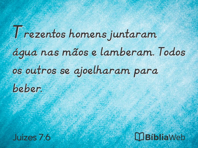 Juízes 7:6 em imagem para compartilhar