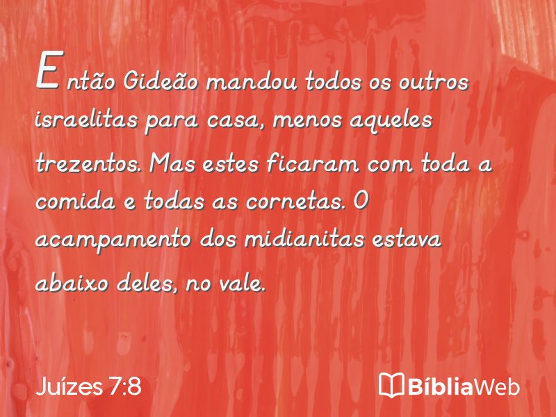 Juízes 7:8 em imagem para compartilhar