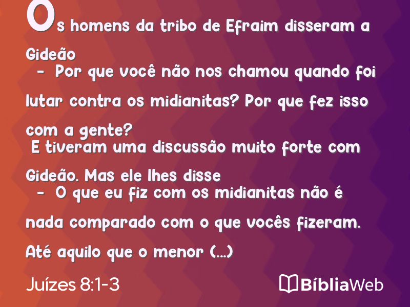 Juízes 8:1-3 em imagem para compartilhar