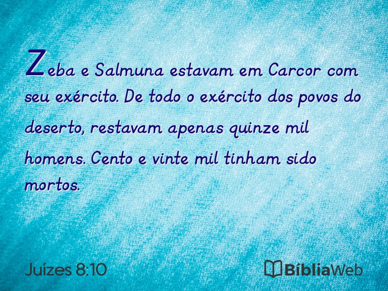 Juízes 8:10 em imagem para compartilhar