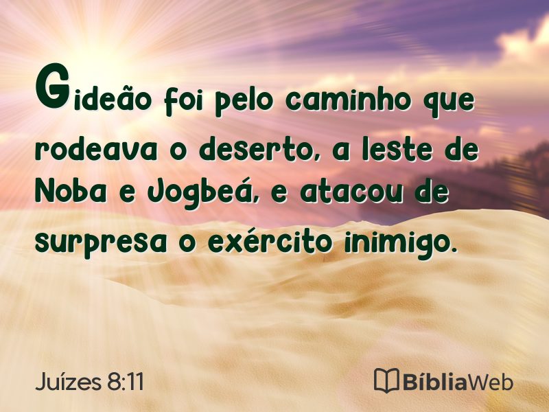 Juízes 8:11 em imagem para compartilhar