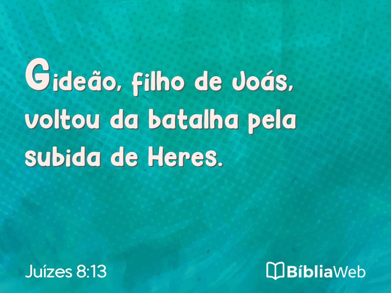 Juízes 8:13 em imagem para compartilhar