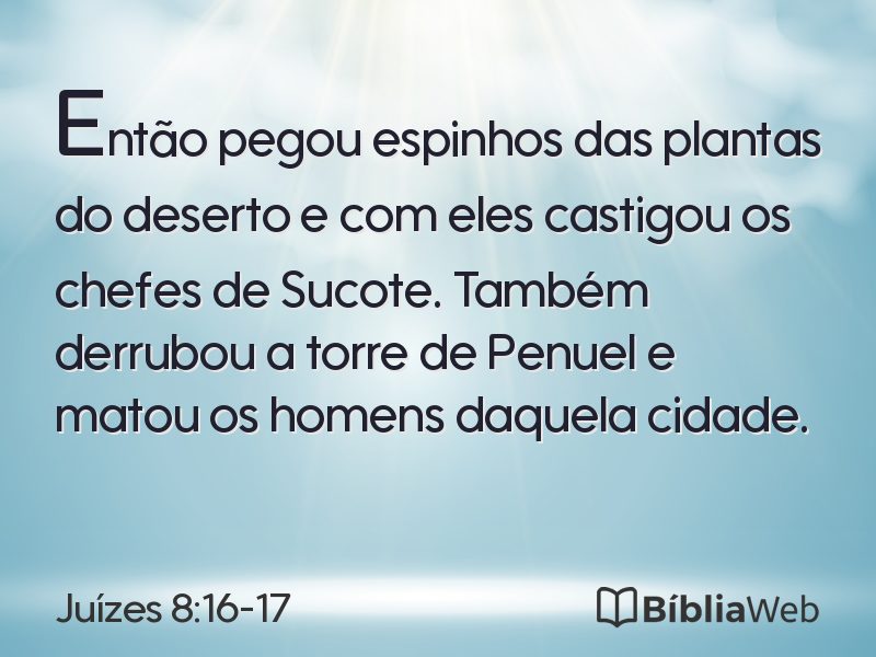 Juízes 8:16-17 em imagem para compartilhar