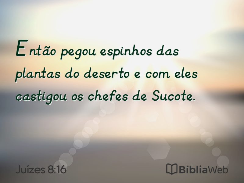 Juízes 8:16 em imagem para compartilhar