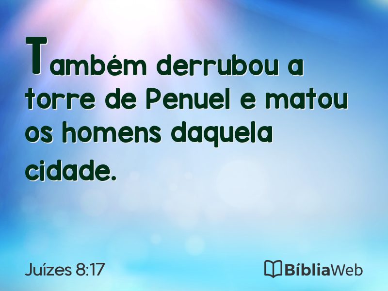 Juízes 8:17 em imagem para compartilhar