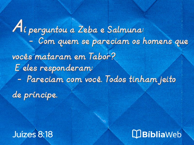 Juízes 8:18 em imagem para compartilhar