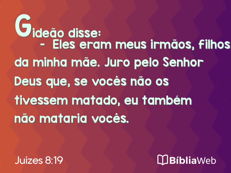 Juízes 8:19 em imagem para compartilhar
