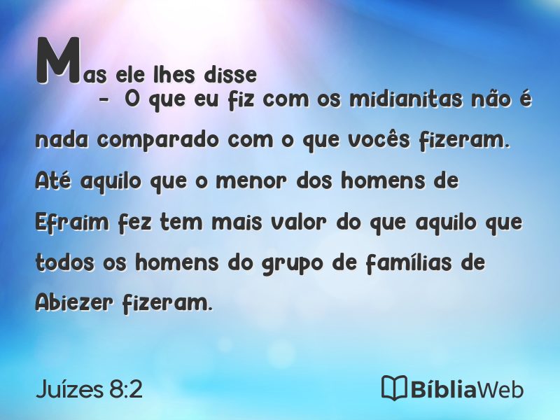 Juízes 8:2 em imagem para compartilhar