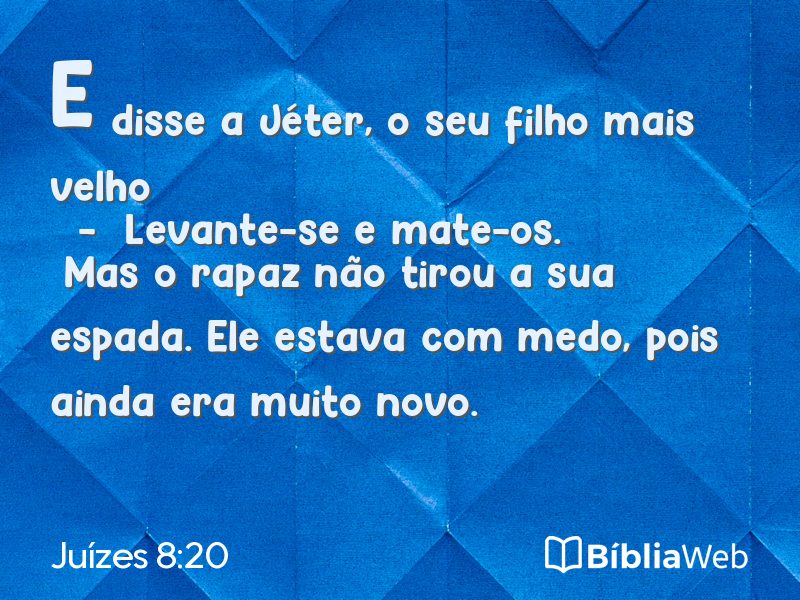 Juízes 8:20 em imagem para compartilhar