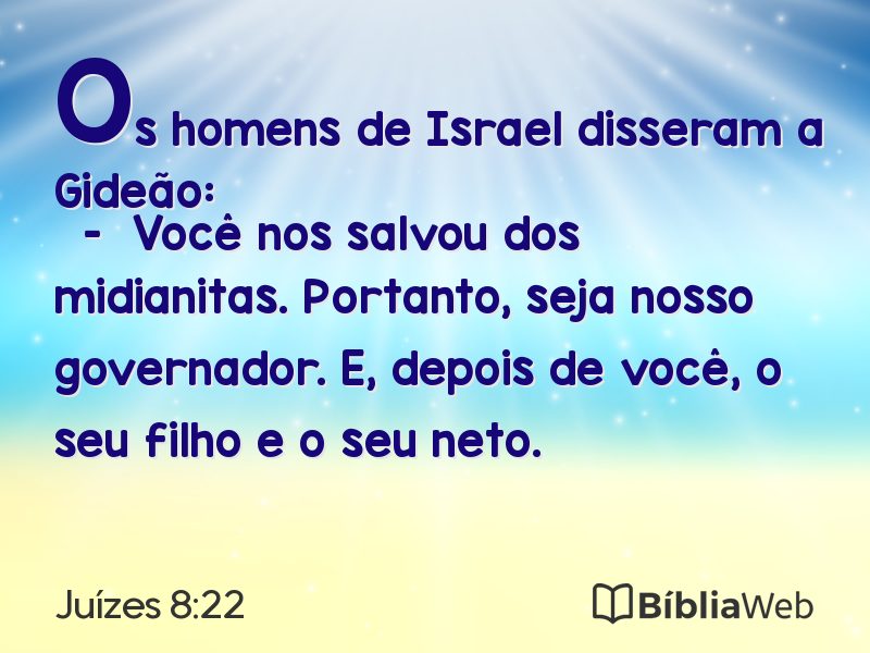 Juízes 8:22 em imagem para compartilhar