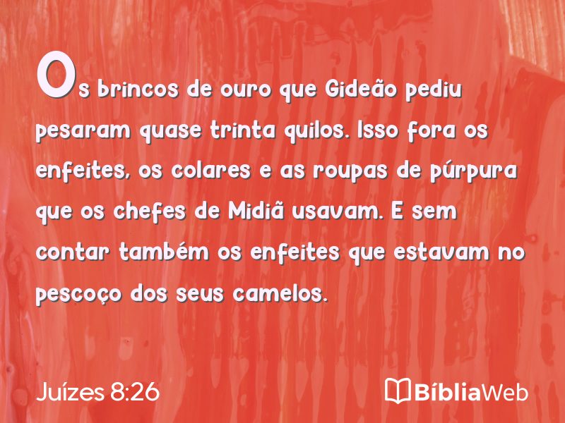 Juízes 8:26 em imagem para compartilhar