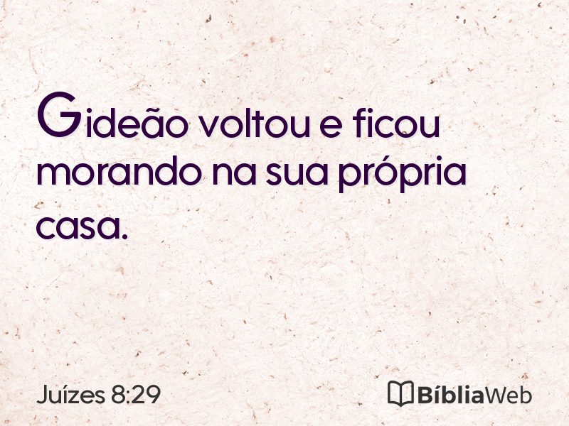 Juízes 8:29 em imagem para compartilhar