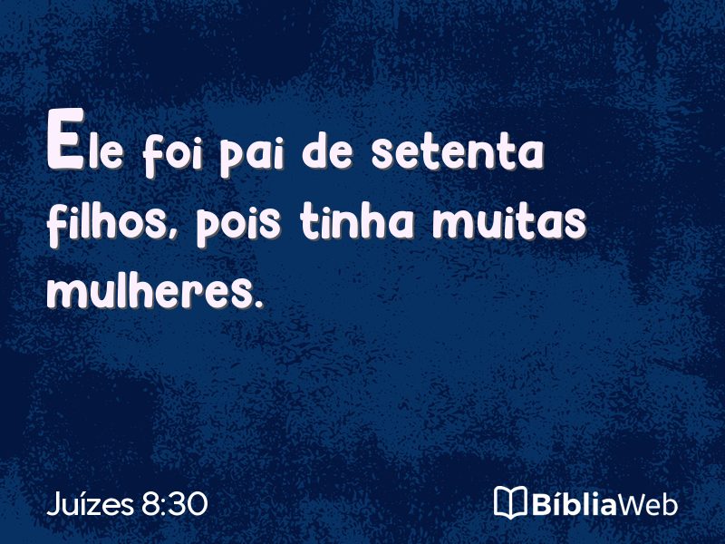 Juízes 8:30 em imagem para compartilhar