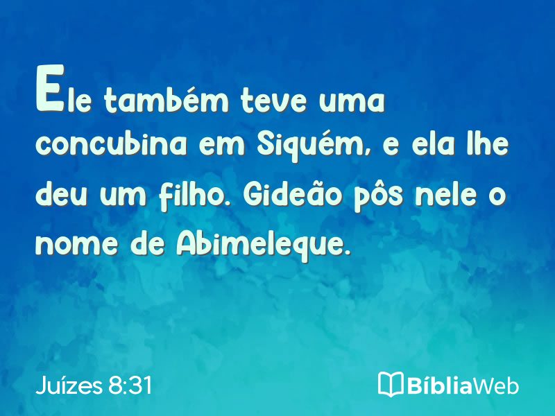 Juízes 8:31 em imagem para compartilhar