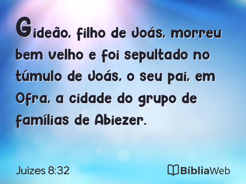 Juízes 8:32 em imagem para compartilhar