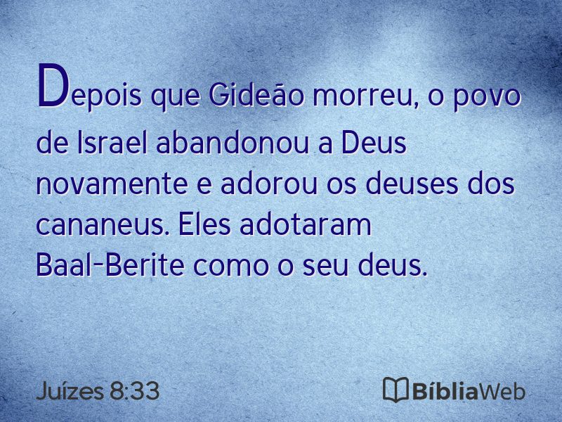 Juízes 8:33 em imagem para compartilhar