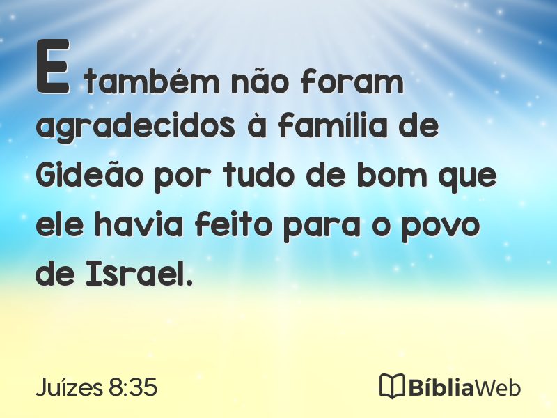 Juízes 8:35 em imagem para compartilhar