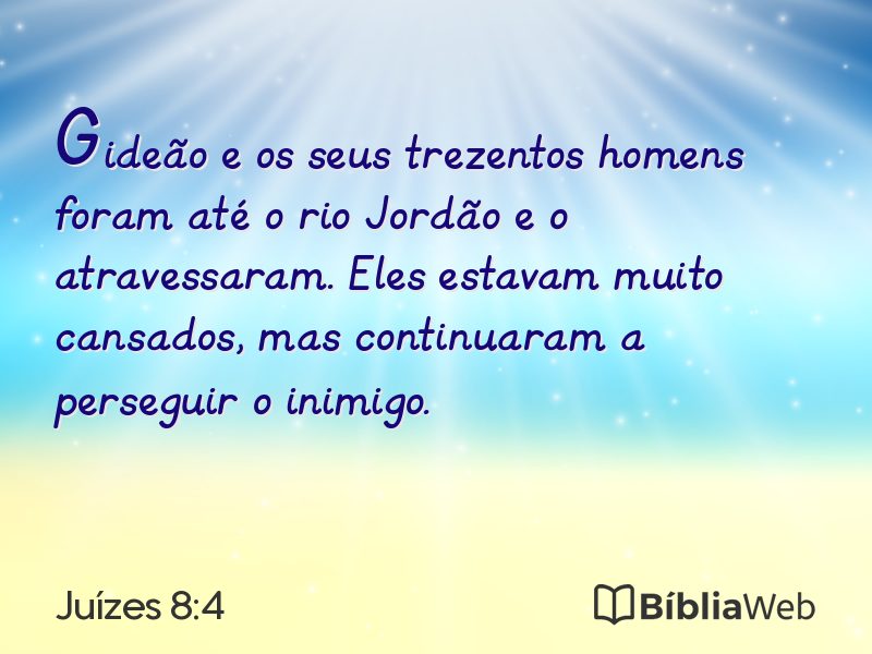 Juízes 8:4 em imagem para compartilhar