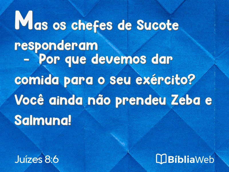 Juízes 8:6 em imagem para compartilhar