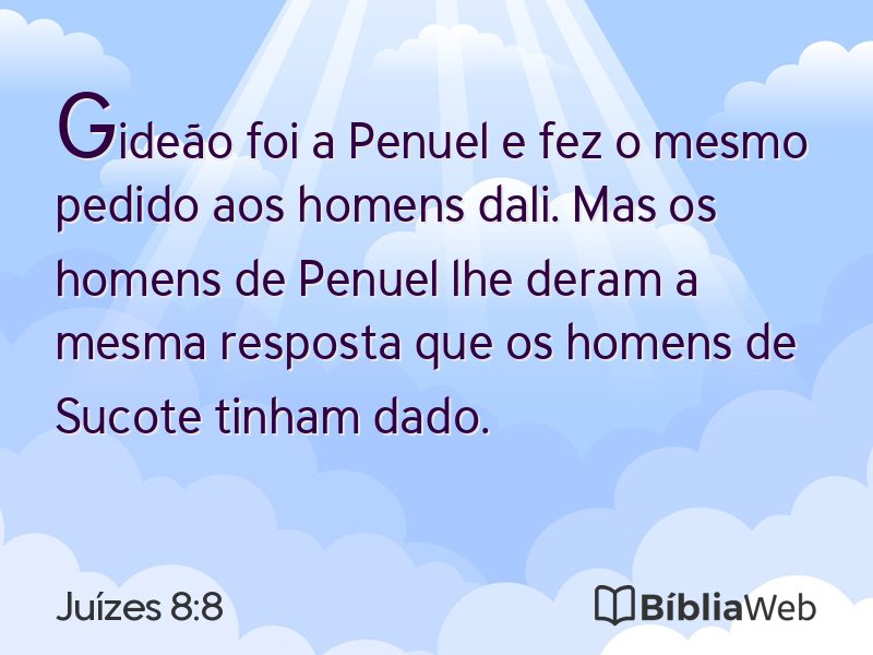 Juízes 8:8 em imagem para compartilhar