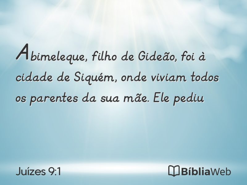 Juízes 9:1 em imagem para compartilhar