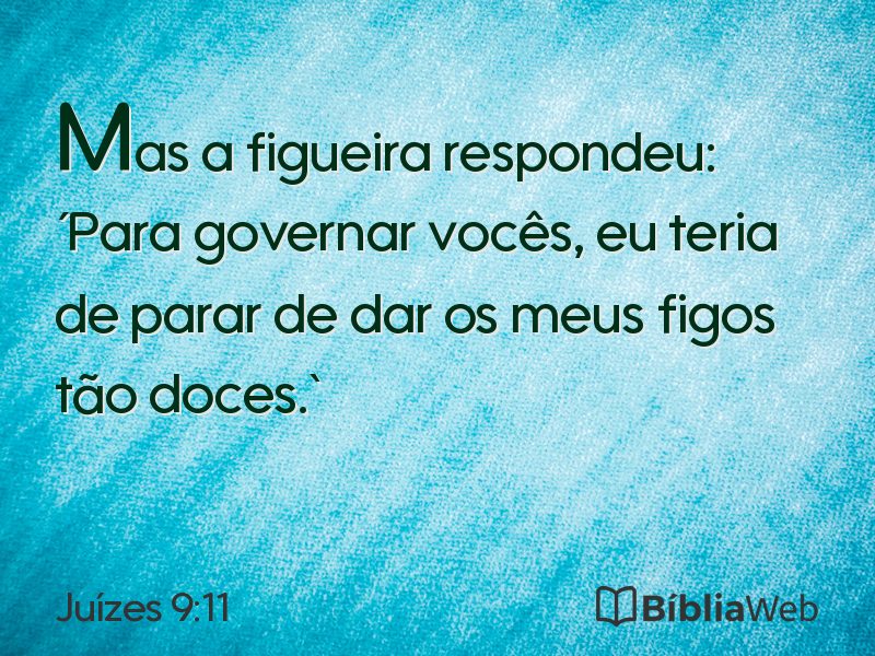Juízes 9:11 em imagem para compartilhar