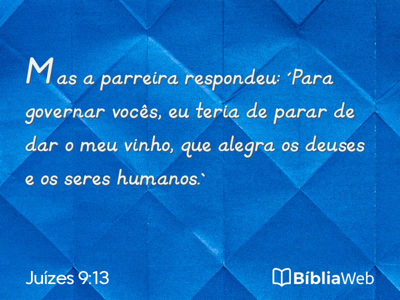 Juízes 9:13 em imagem para compartilhar