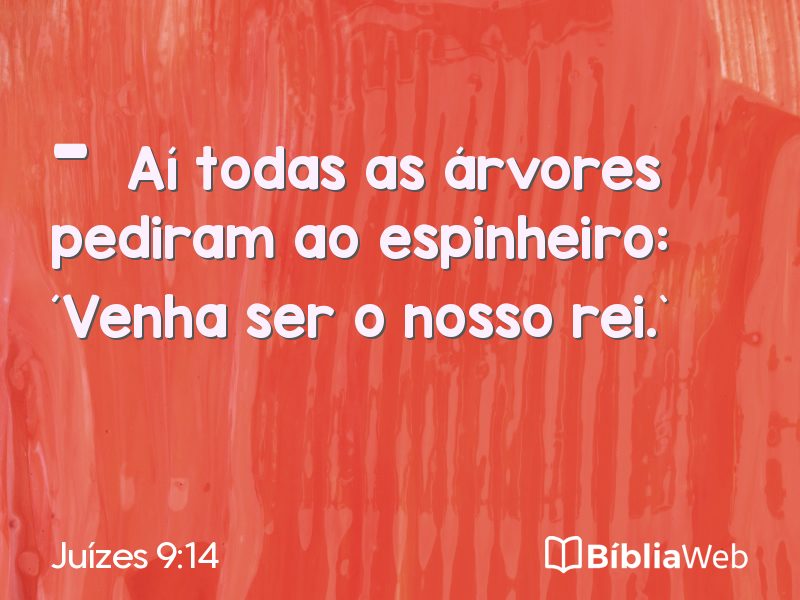 Juízes 9:14 em imagem para compartilhar
