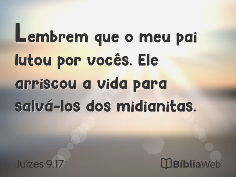 Juízes 9:17 em imagem para compartilhar