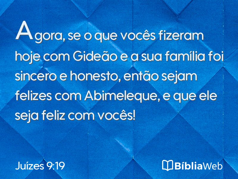 Juízes 9:19 em imagem para compartilhar