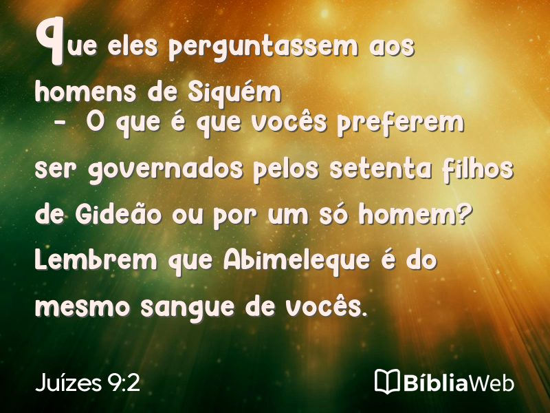 Juízes 9:2 em imagem para compartilhar