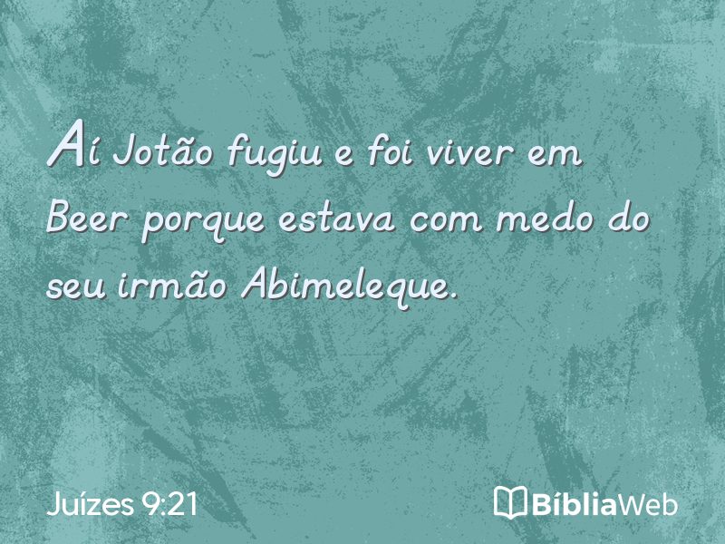 Juízes 9:21 em imagem para compartilhar