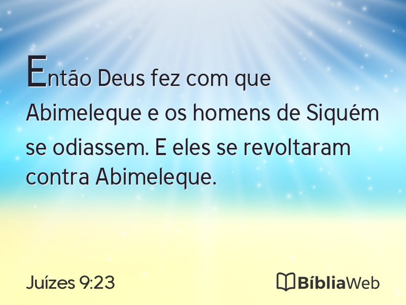 Juízes 9:23 em imagem para compartilhar