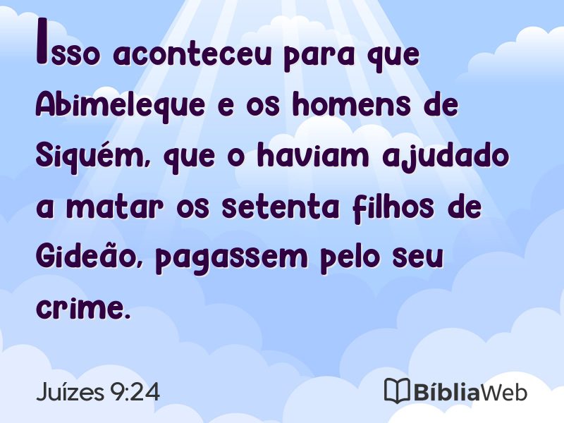 Juízes 9:24 em imagem para compartilhar