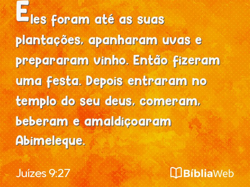 Juízes 9:27 em imagem para compartilhar