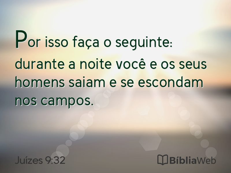 Juízes 9:32 em imagem para compartilhar