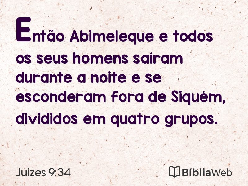 Juízes 9:34 em imagem para compartilhar
