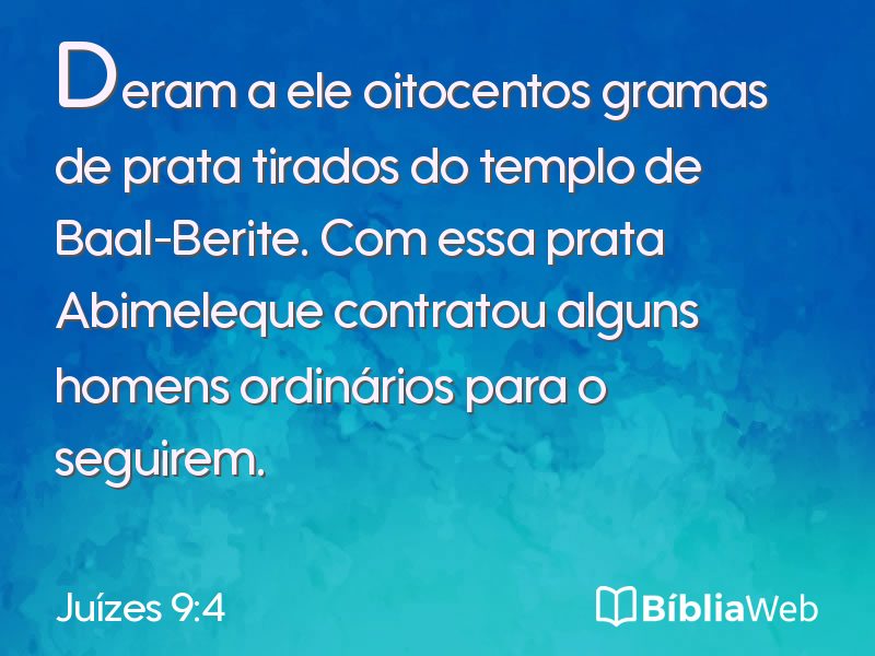 Juízes 9:4 em imagem para compartilhar